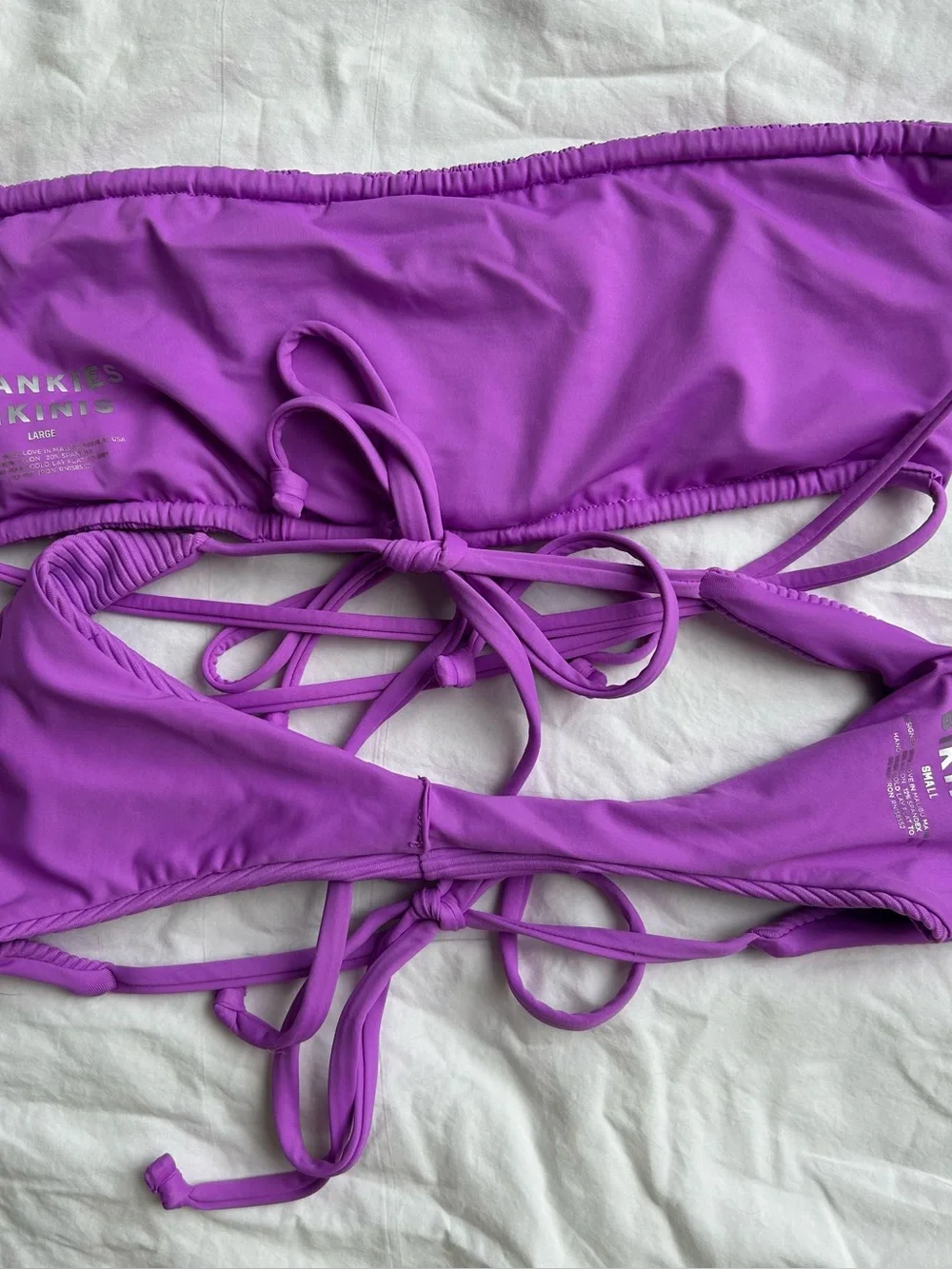 Frankie’s Bikini Purple Strapless Thong Bikini